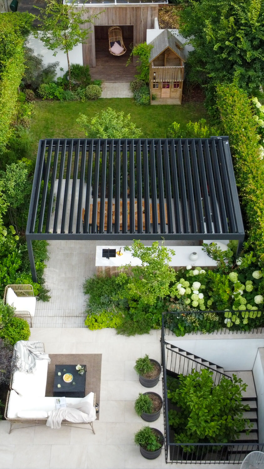 Lawn & family garden landscaping example