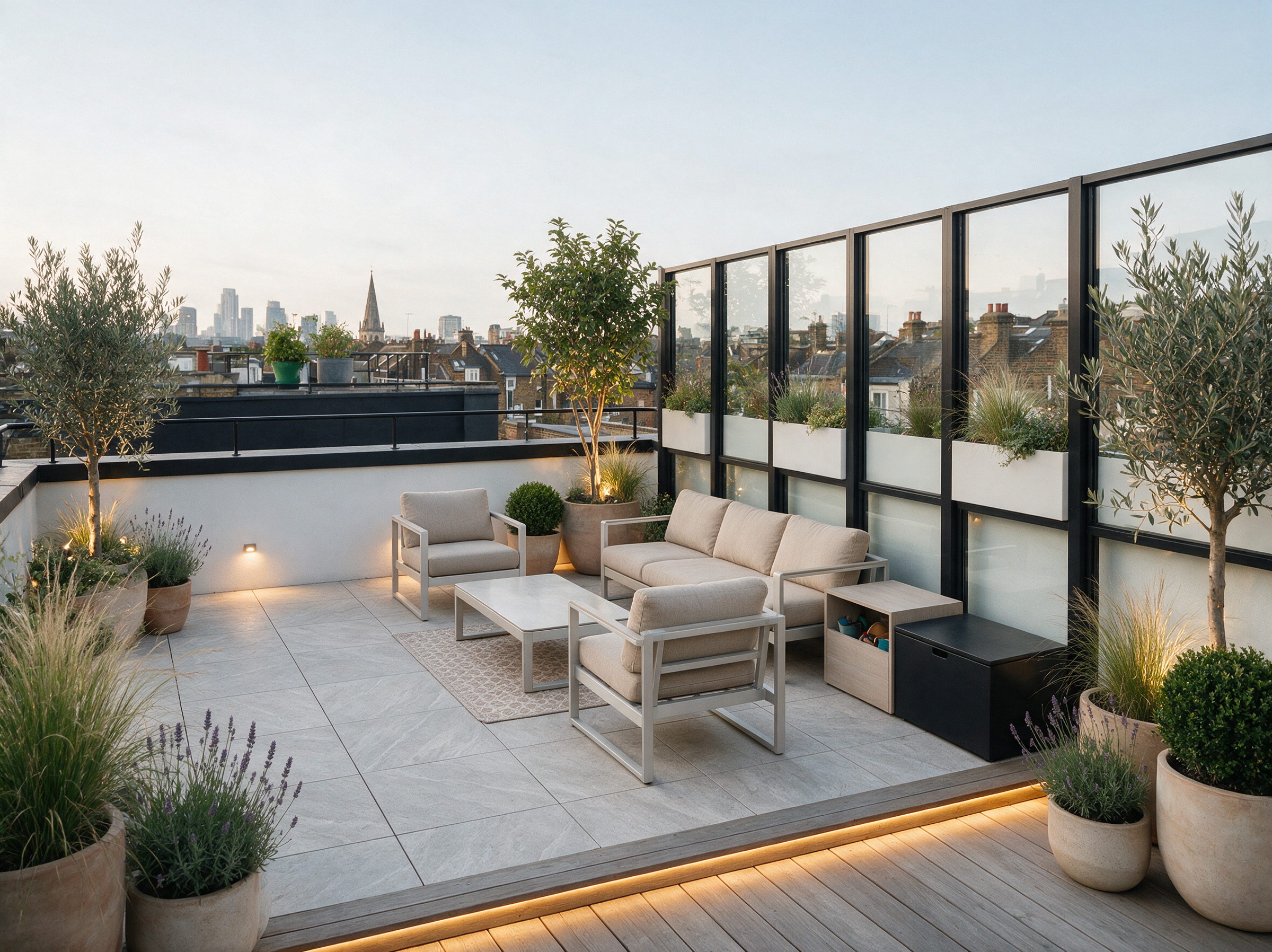 Compact Roof Terrace example in Hackney